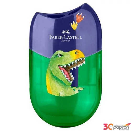 Faber-Castell Hegyező 2lyukú dupla tartályos  DINOSZAURUSZ standard és Jumbo ceruzához