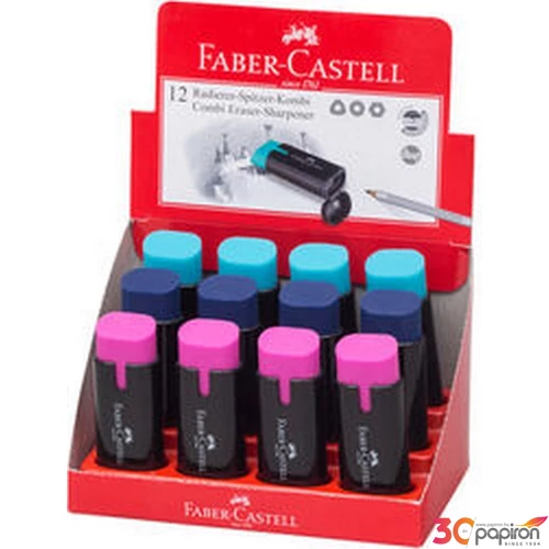 Faber-Castell hegyező hegyező+radír kombi, trendi színekben . prémium minőségű termék 183706