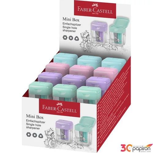 Faber-Castell hegyező műanyag tartályos pasztell színben 2024 kék,rózsaszín,lila,türkiz