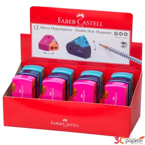 Faber-Castell hegyező 2lyukú Sleeve tartályos szétnyitható tre prémium minőségű termék 182704
