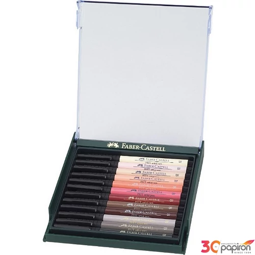 Faber-Castell művész filc 12-e AG-Művész filc Pitt Brush - börtónus 267424