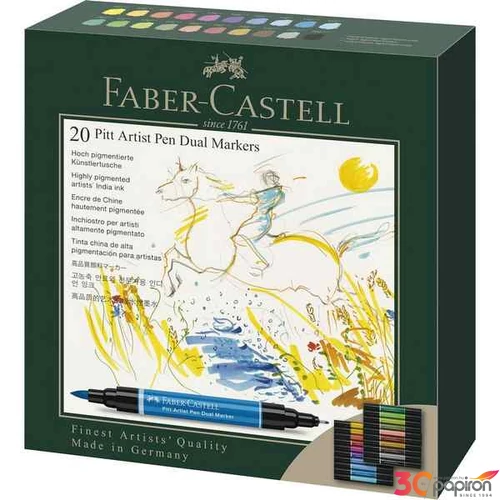 Faber-Castell művész filctoll Ag-Kétvégű Készlet 20Db-Os Pitt