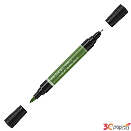 Faber-Castell művész filctoll Ag-Kétvégű Pitt 167 Olivazöld