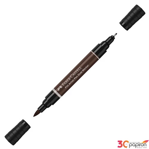 Faber-Castell művész filctoll Ag-Kétvégű Pitt 175 Sötét Szépia