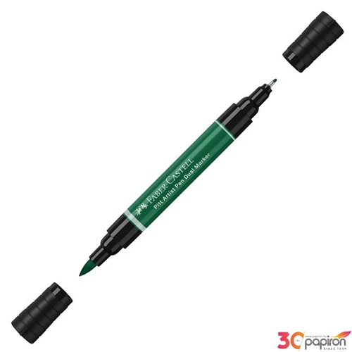 Faber-Castell művész filctoll Ag-Kétvégű Pitt 264 Sötét phthalo zöld