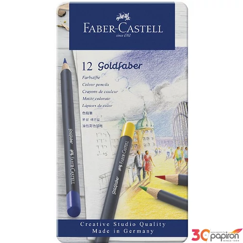 Faber-Castell művészceruza 12db AG-ceruza Godfaber fém dobozban 114712