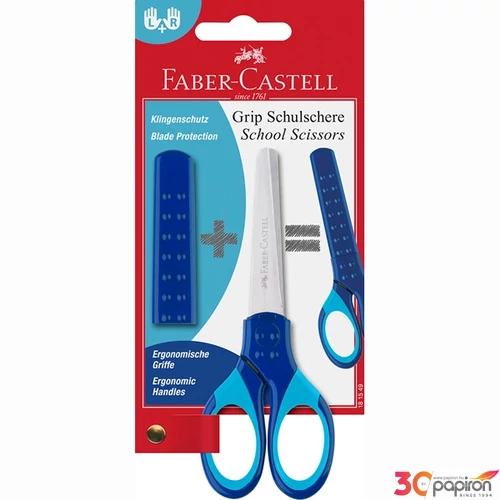 Faber-Castell Olló kék iskolai olló Grip blister 181549