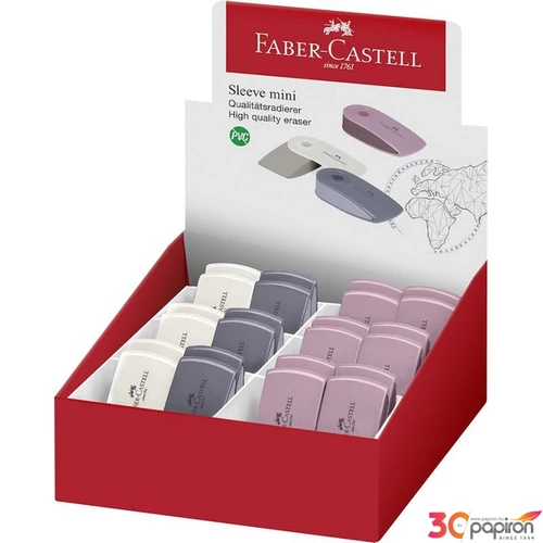 Faber-Castell radír Sleeve mini harmónia színek vegyes műanyag tartóban 182434