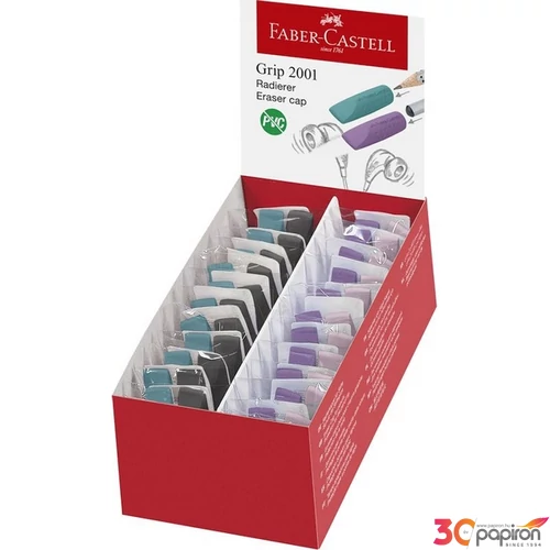 Faber-Castell radír Kupakradír GRIP RollOn 2db-os fekete/óceánkék, rózsa/lila 2024