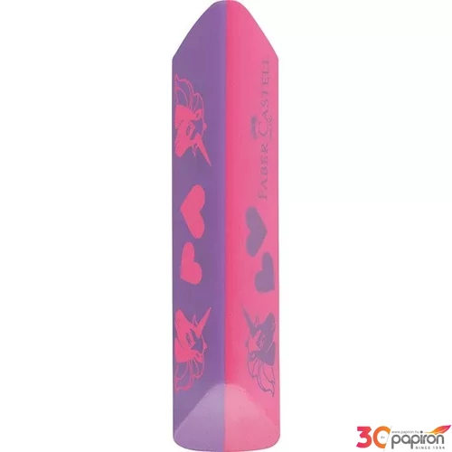 Faber-Castell radír lila/rózsaszín UNIKORNIS  háromszögletű pvc-forgácsmentes