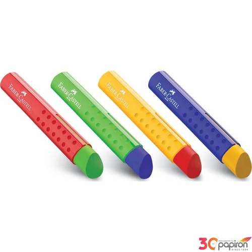 Faber-Castell radír Grip háromszögletű színes tokos PVC ment prémium minőségű termék 182334