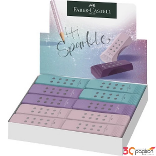 Faber-Castell radír Rollon Sparkle Pvc Mentes Vegyes Szín 2023 (rózsaszín,lila,óceánkék)