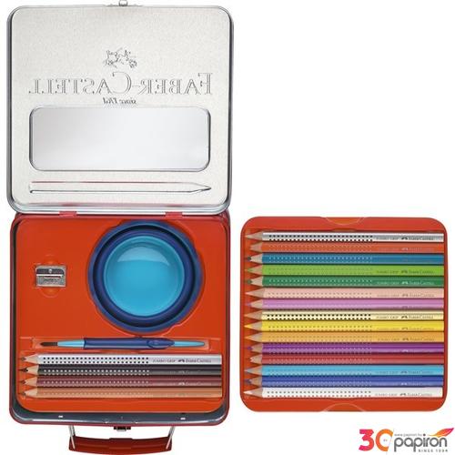 Faber-Castell színes ceruza 18+4-es Grip Jumbo szett fém bőröndben 201 352 201 352