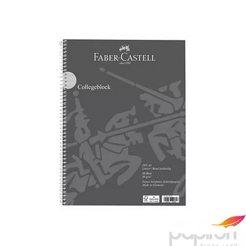 Faber-Castell spirálfüzet A4 vonalas 80 lapos 90grammos perforált lefűzhető