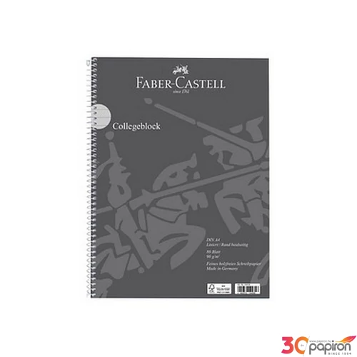 Faber-Castell spirálfüzet A4 vonalas 80 lapos 90grammos perforált lefűzhető