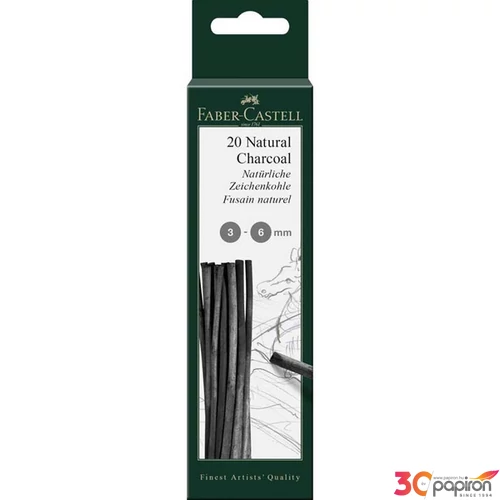 Faber-Castell szénceruza Pitt faszén natúr csomag 3-6mm. AG-Pitt 129198