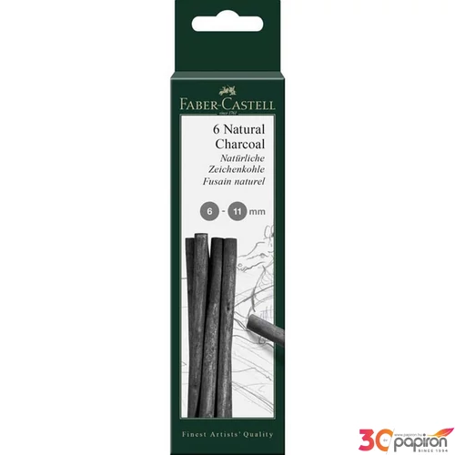 Faber-Castell szénceruza Pitt faszén natúr csomag 7-12mm. AG-Pitt 129398