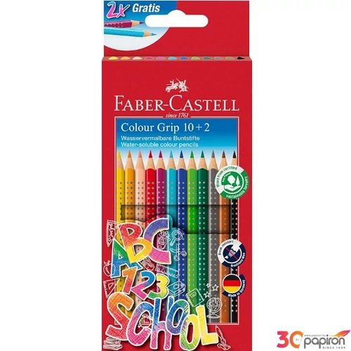 Faber-Castell színes ceruza 10+2db-os, Grip 