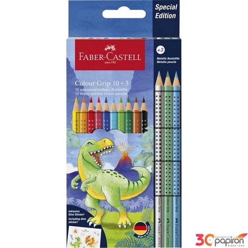 Faber-Castell színes ceruza 10+3 grip dinoszaurusz