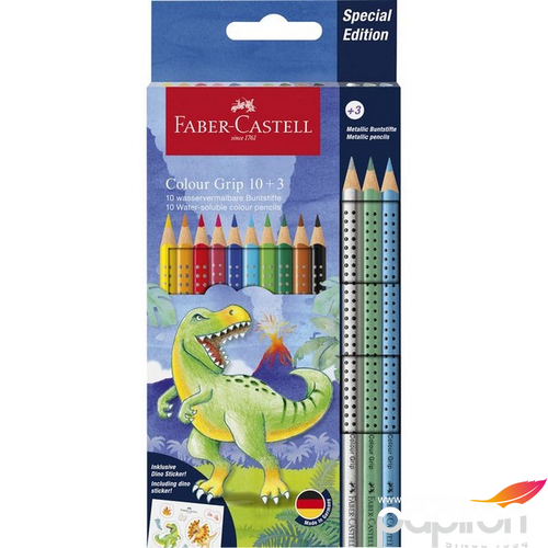 Faber-Castell színes ceruza 10+3 grip dinoszaurusz 