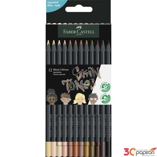 Faber-Castell színes ceruza 12Db-Os Black Edition Fekete Test test színek 2023 116414