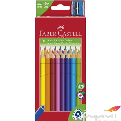 Faber-Castell színes ceruza 20db Grip Junior Triangular+hegyező. 116 520 116 520