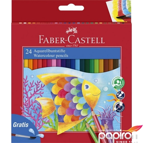 Faber-Castell színes ceruza 24db-os Akvarell halas + ecset. 114 425 114 425
