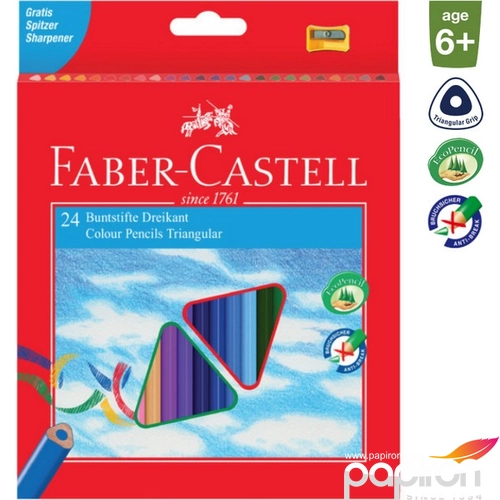 Faber-Castell színes ceruza 24db-os ECO Triangular+hegyező. 120524EU 120524EU
