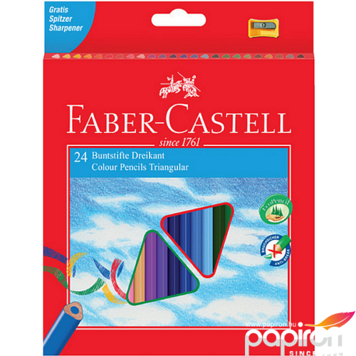 Faber-Castell színes ceruza 24db-os ECO Triangular+hegyező. 120524EU 120524EU