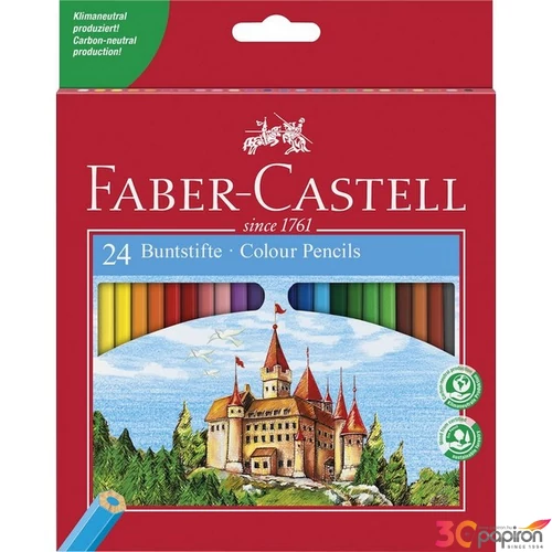 Faber-Castell színes ceruza 24db-os Környezetbarát. várak vár 120124LE / 120124 törésállóheggyel 12012