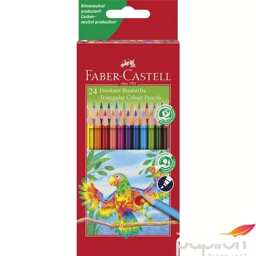Faber-Castell színes ceruza 24db-os Papagáj háromszög alakú. 116544
