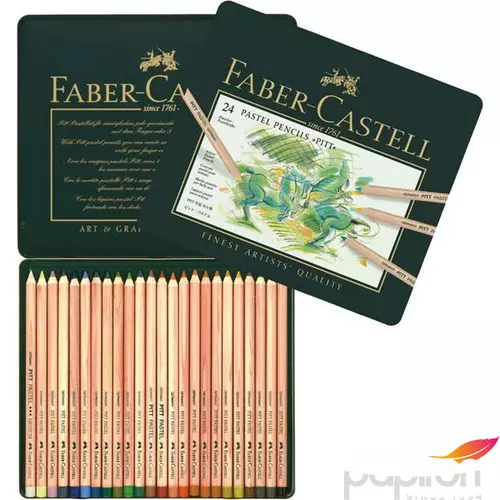 Faber-Castell színes ceruza 24db-os Pitt pasztell művészceruza kész AG-Pitt fém dobozban 112124