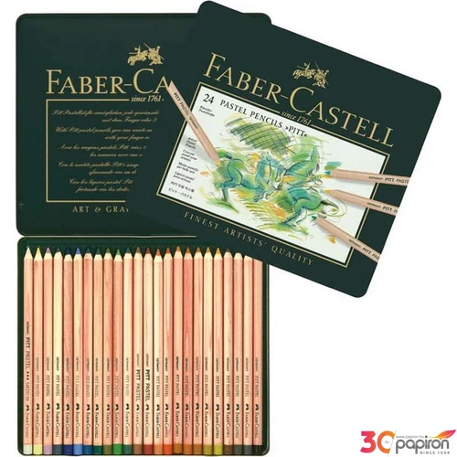 Faber-Castell színes ceruza 24db-os Pitt pasztell művészceruza kész AG-Pitt fém dobozban 112124