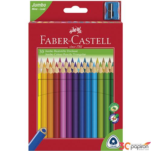 Faber-Castell színes ceruza 30db Grip Junior Triangular+hegyező. 116530