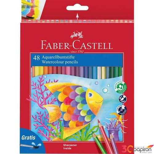 Faber-Castell színes ceruza 48db Akvarell + ecset. 114448