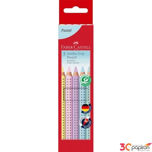 Faber-Castell színes ceruza 5db-os, Grip Jumbo pasztell színek háromszögletű