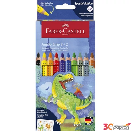 Faber-Castell színes ceruza 8+2 grip dinoszaurusz