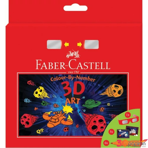 Faber-Castell színes ceruza FC-Színező készlet 3D (3D színező kártya ,filctoll,3D szemüveg) 155081 155081
