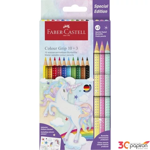 Faber-Castell színes ceruza 10+3Db-Os Grip Unikornis 2023
