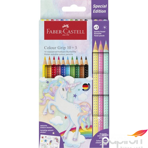 Faber-Castell színes ceruza 10+3Db-Os Grip Unikornis 2023 