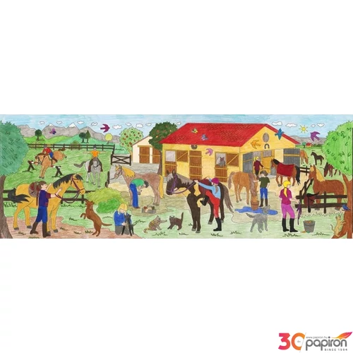 Faber-Castell színező tekercs 30cmx3, 2méteres Póni farm mintával FC-Színező tekercs 201644 201644