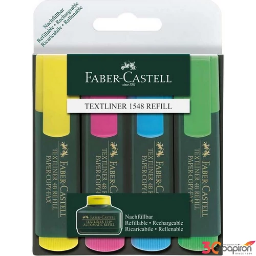 Faber-Castell szövegkiemelő 4db Textliner 1548 paper/copy/fax Highlighter. 154804