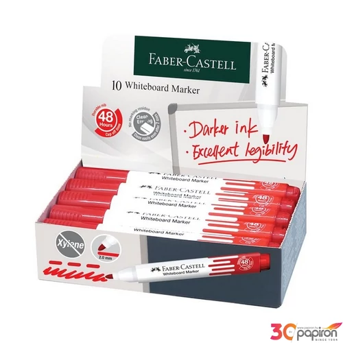 Faber-Castell táblafilc W20 kerek hegyű piros 254021