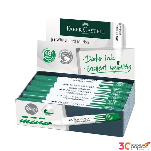 Faber-Castell táblafilc W20 kerek hegyű zöld 254063