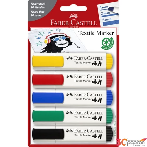 Faber-Castell textilfilc 5db standard szinek BL. 159520