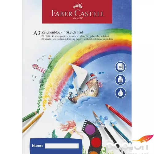 Faber-Castell vázlatfüzet A3 100gr 20ív prémium minőségű termék 212048