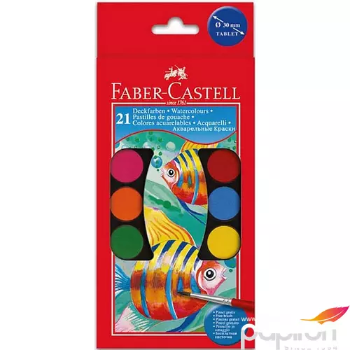 Faber-Castell vízfesték 21 db-os 30mm korong. vízbázisú festék prémium minőségű termék 125021-125027