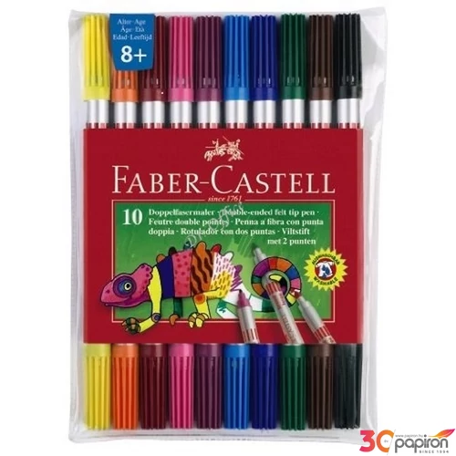 Faber-Castell filckészlet 10db duplavégű, kétvégű rostiron 151110