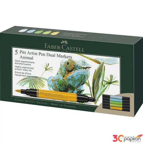 Faber Castell filctoll készlet AG-Kétvégű művész filctoll  5db-os PITT ÁLLATOK 162008