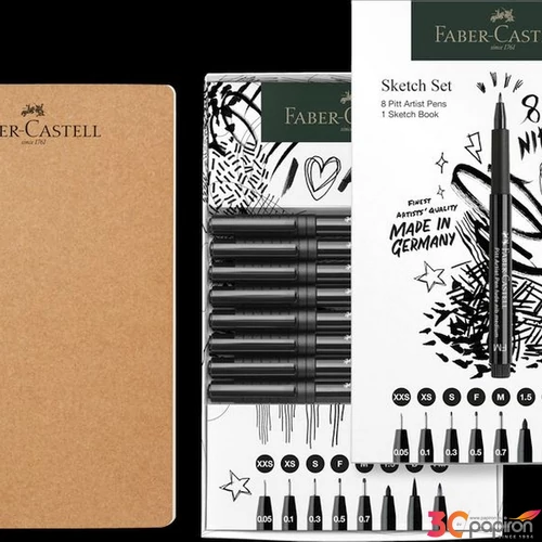 Faber Castell filctoll készlet AG-Művész filc készlet 8db-os PITT + 1db 267102